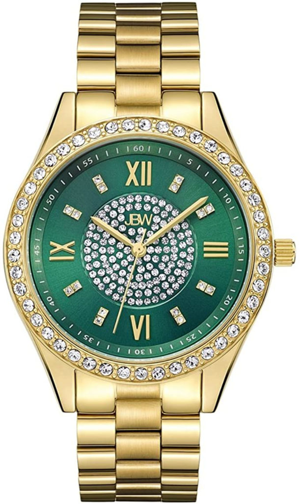 Goodlife Engineering JBW Women's J6303A Mondrian Diamond Watch Japanese Quartz Silver Watch with Pave Diamond Face